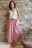 Arbi Gingham Pocket Culotte Pant Indian Red